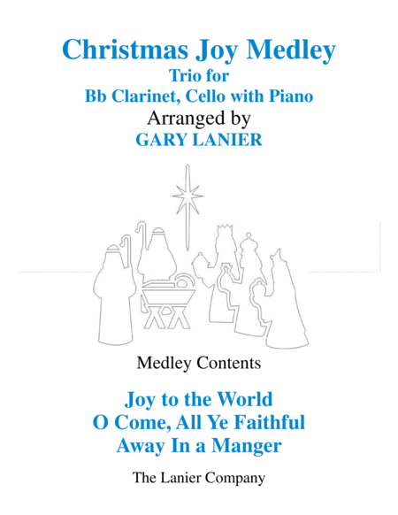 Christmas Joy Medley Trio Bb Clarinet Cello With Piano Sheet Music