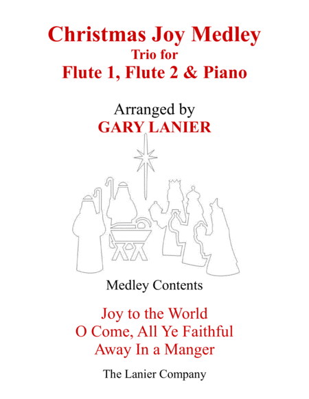 Christmas Joy Medley Trio Flute 1 Flute 2 Piano With Parts Sheet Music