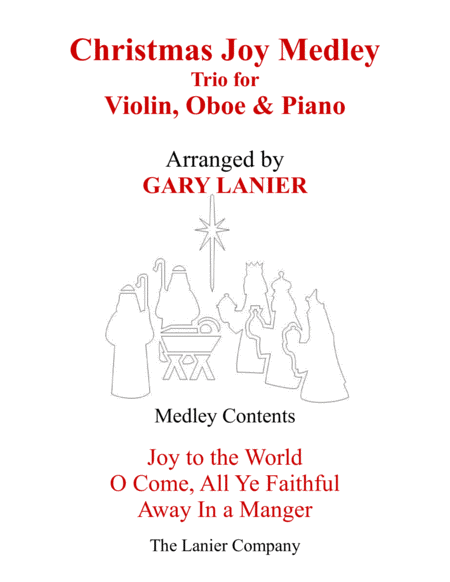 Christmas Joy Medley Trio Violin Oboe Piano With Parts Sheet Music