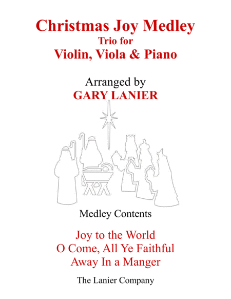 Christmas Joy Medley Trio Violin Viola Piano With Parts Sheet Music