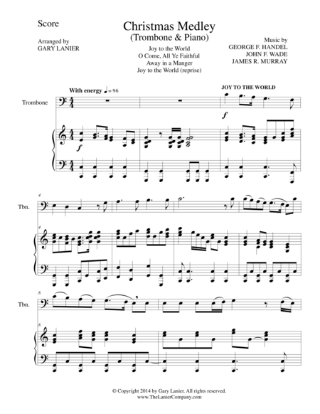 Christmas Joy Medley Trombone Piano And Trombone Part Sheet Music