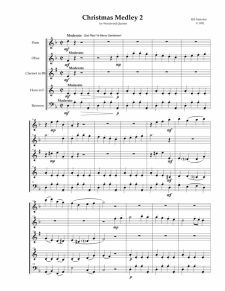 Free Sheet Music Christmas Medley 2