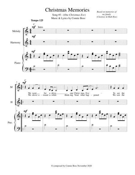 Christmas Memories One Christmas Eve 3 Duet From Christmas Memories Collection Sheet Music