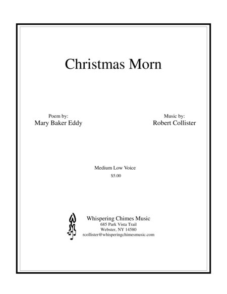 Christmas Morn Medium Low Voice Sheet Music