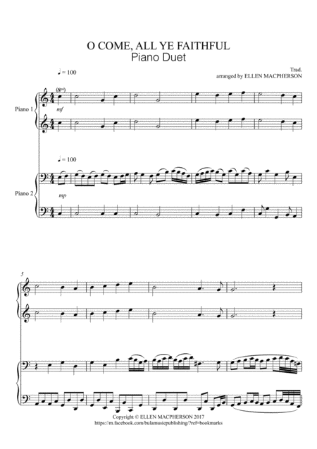 Christmas Piano Duet Sheet Music