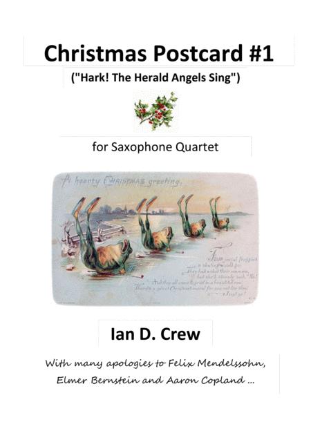 Free Sheet Music Christmas Postcard 1