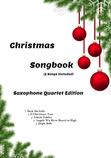 Free Sheet Music Christmas Song Book 5 Songs Saxophone Quartet Edition