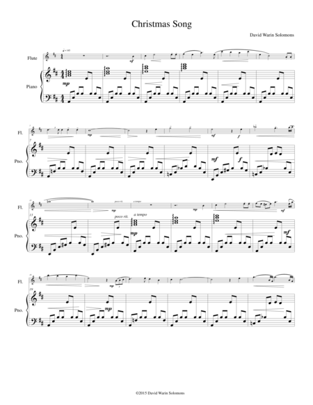 Free Sheet Music Christmas Song For Flute And Piano