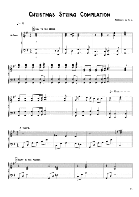 Free Sheet Music Christmas String Compilation