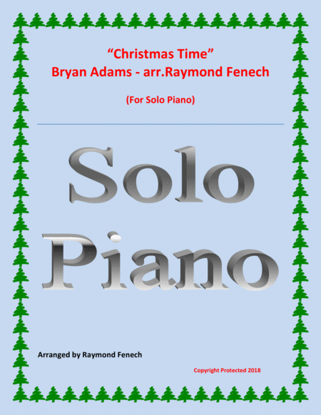 Free Sheet Music Christmas Time Bryan Adams Solo Piano