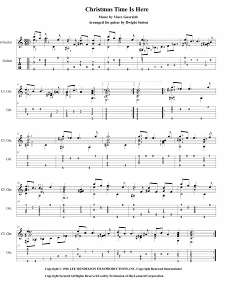 Christmas Time Is Here As 2018 Instrumental Arranging Contest Entry Sheet Music