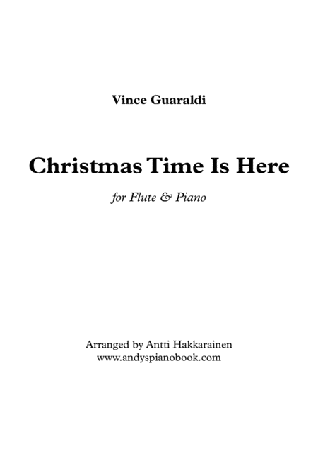 Christmas Time Is Here Flute Piano Sheet Music