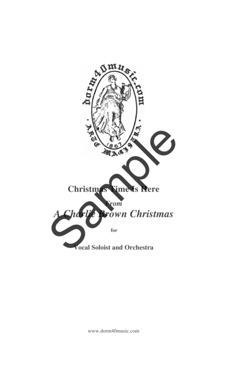 Christmas Time Is Here For Vocalist Orchestra Bb Sheet Music