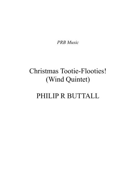 Christmas Tootie Flooties Wind Quintet Score Sheet Music