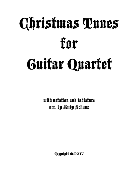 Free Sheet Music Christmas Tunes For Guitar Quartet