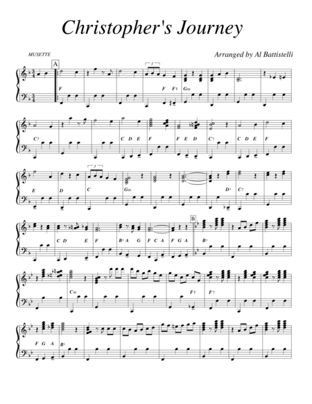 Free Sheet Music Christophers Journey