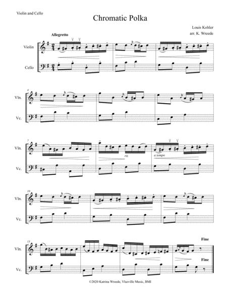 Chromatic Polka For Violin And Cello Sheet Music