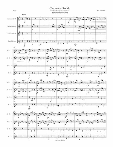 Free Sheet Music Chromatic Rondo For Clarinet Quartet