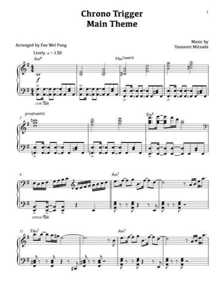 Free Sheet Music Chrono Trigger Main Theme