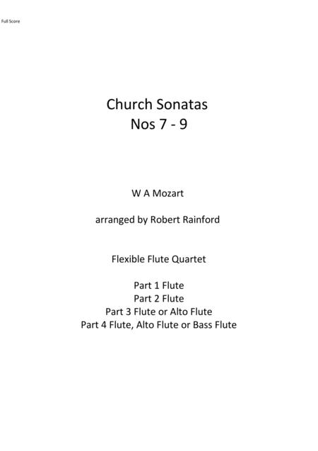 Free Sheet Music Church Sonatas Nos 7 9