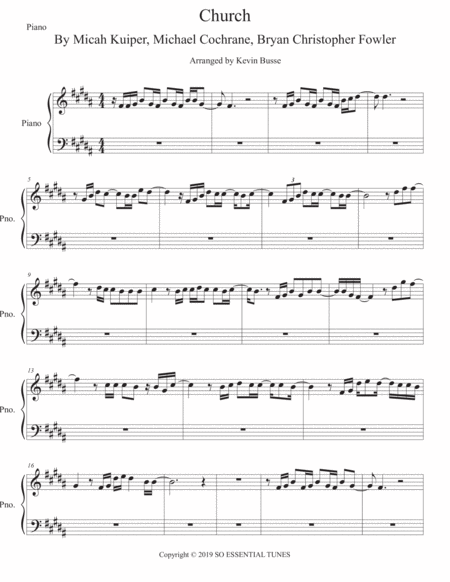 Church Take Me Back Original Key For Piano Sheet Music