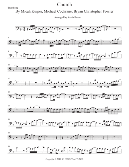 Free Sheet Music Church Take Me Back Trombone