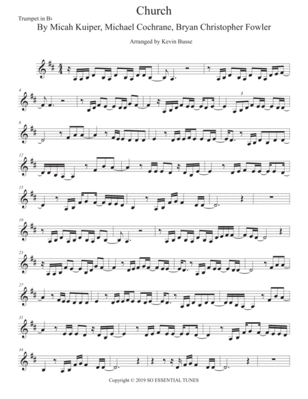Free Sheet Music Church Take Me Back Trumpet Easy Key Of C