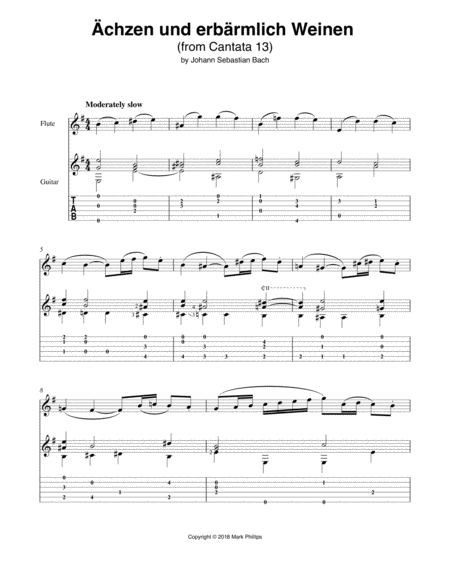 Free Sheet Music Chzen Und Erbrmlich Weinen Excerpt