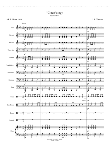 Free Sheet Music Cinco Ology