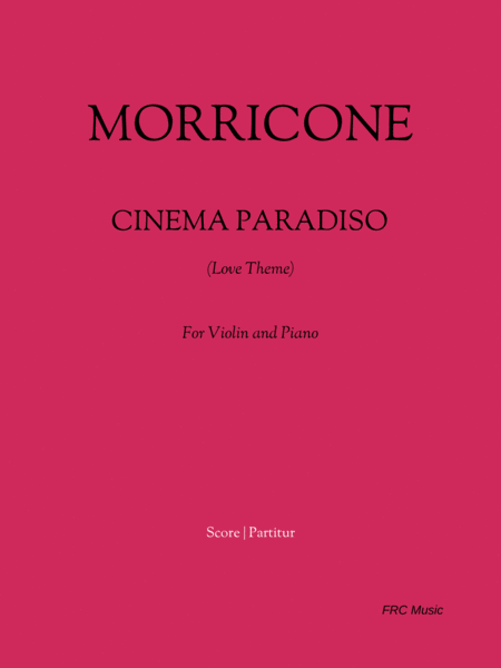 Cinema Paradiso For Violin Solo And Piano Accompaniment Sheet Music