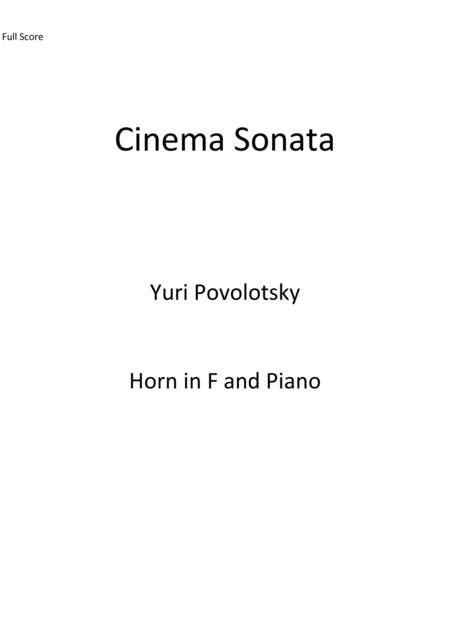 Free Sheet Music Cinema Sonata In 3 Takes
