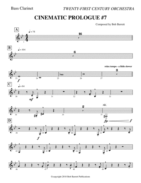 Free Sheet Music Cinematic Prologu 7