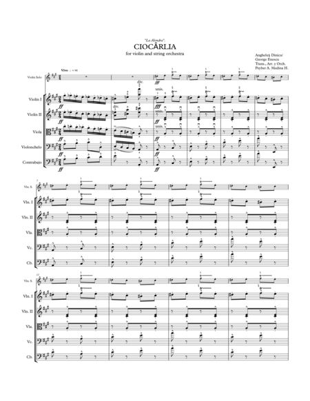 Free Sheet Music Ciocrlia La Alondra The Skylark Violin String Orchestra