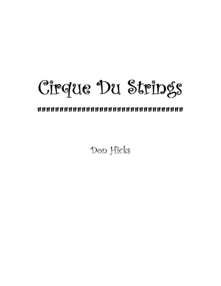 Cirque Du Strings Sheet Music