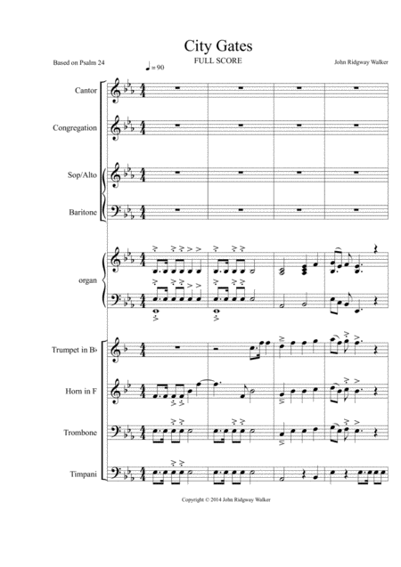 Free Sheet Music City Gates Full Score