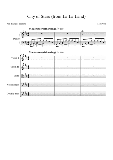City Of Stars String Orchestra And Piano Sheet Music