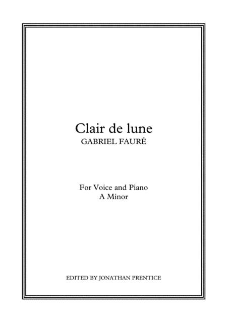 Clair De Lune A Minor Sheet Music