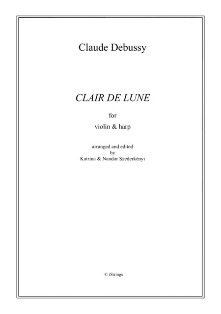 Free Sheet Music Clair De Lune For Violin Harp