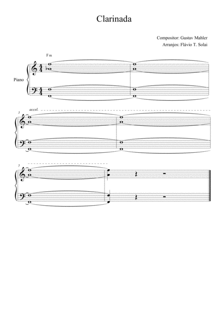 Clarinadas Arr Para Piano Sheet Music