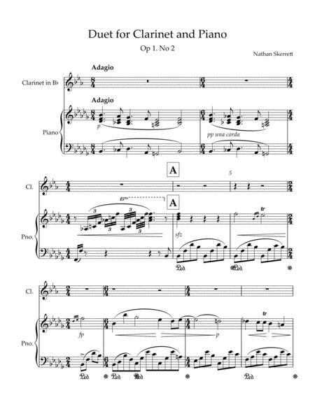 Free Sheet Music Clarinet Piano Duet In Bb Minor