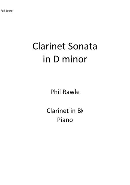 Clarinet Sonata In D Minor Sheet Music