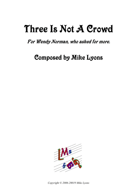 Free Sheet Music Clarinet Trio Three Is Not A Crowd