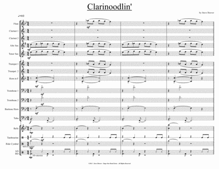 Clarinoodlin For Concert Band Grade 1 1 5 Sheet Music