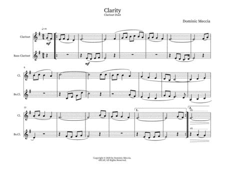 Clarity Clarinet Duet Sheet Music