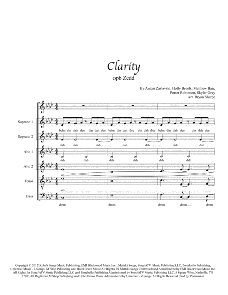 Free Sheet Music Clarity