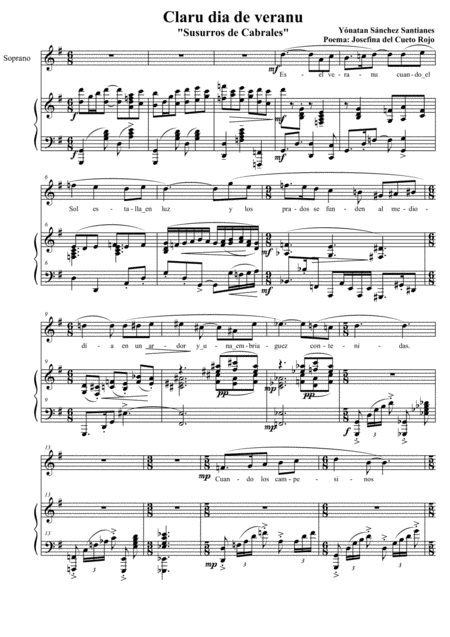 Claro Dia De Verano Sheet Music