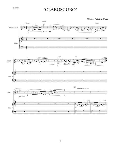 Free Sheet Music Claroscuro