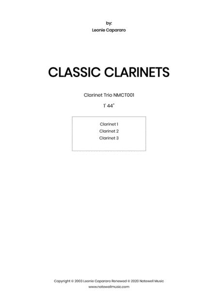 Free Sheet Music Classic Clarinets Clarinet Trio