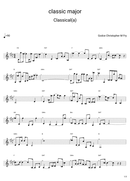 Free Sheet Music Classic Major