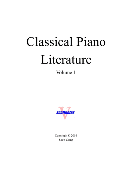 Free Sheet Music Classical Piano Literature With Piano Fingering